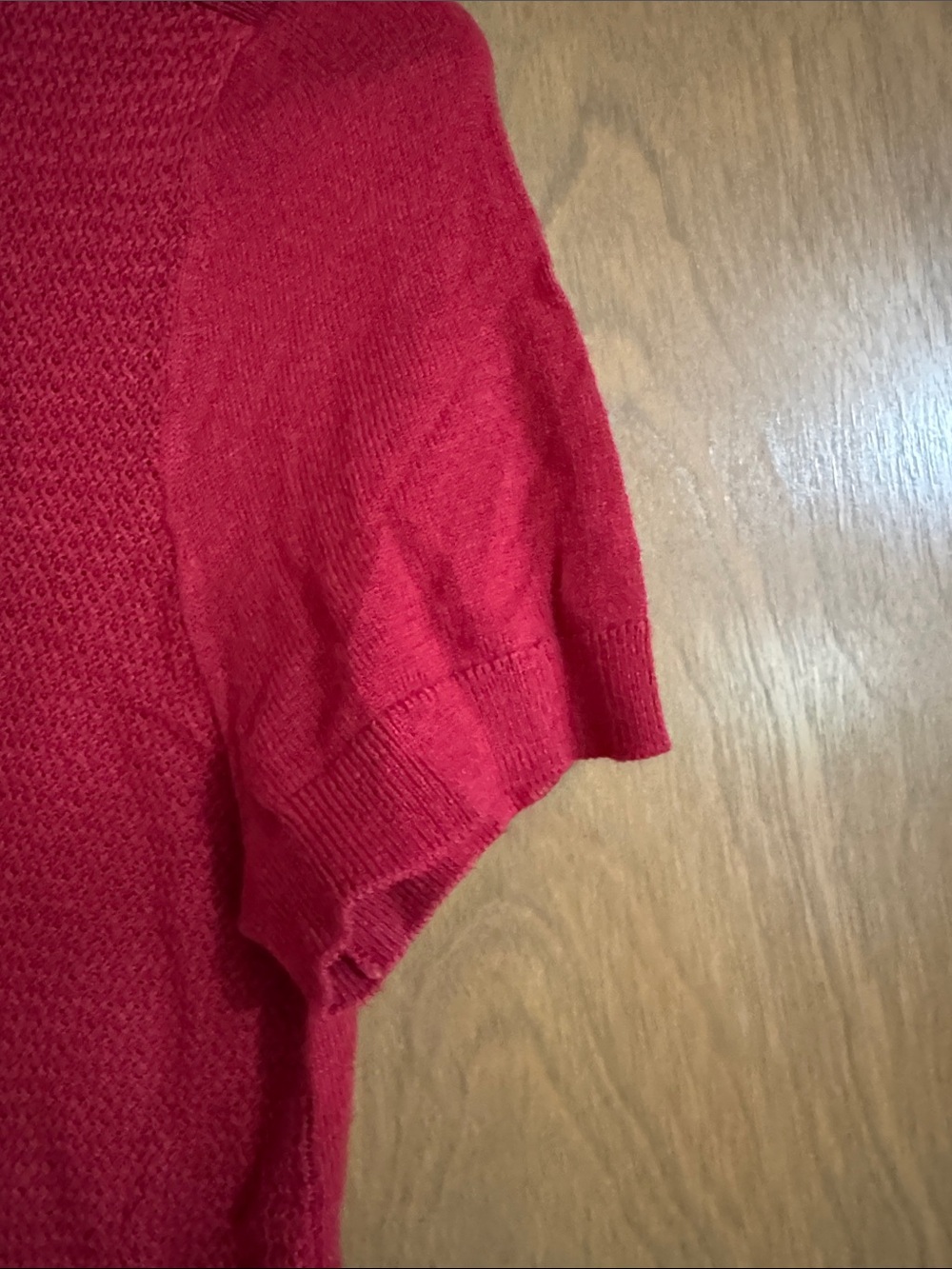 LOFT Raspberry Short-Sleeve Button-Shoulder Knit Top - Picture 5 of 6
